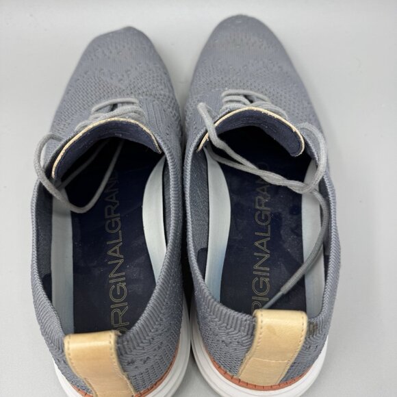 Cole Haan Mens Original Grand Stitchlite Gray Knit Oxford Shoes Size 9M main image 8